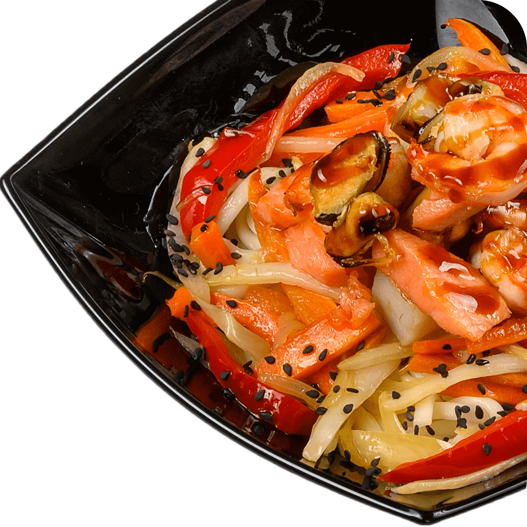 «WOK с морепродуктами в соусе терияки»