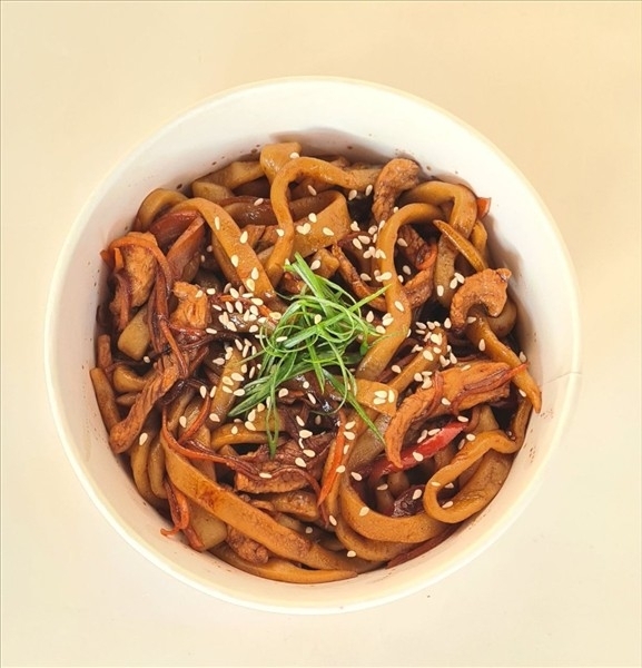 Домашний удон с курицей