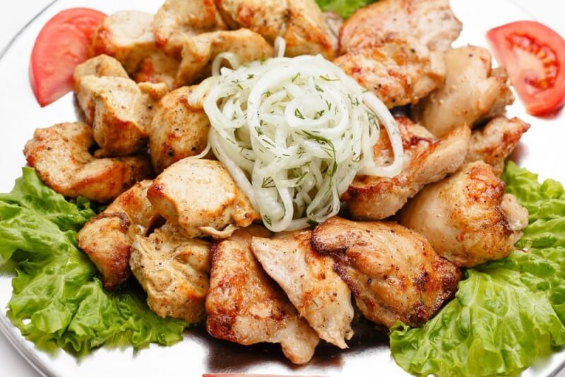 ШАШЛЫК ИЗ КУРИНОГО ФИЛЕ