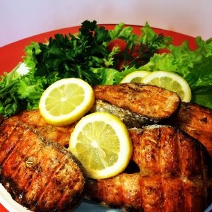 Шашлык из форели (стейк)