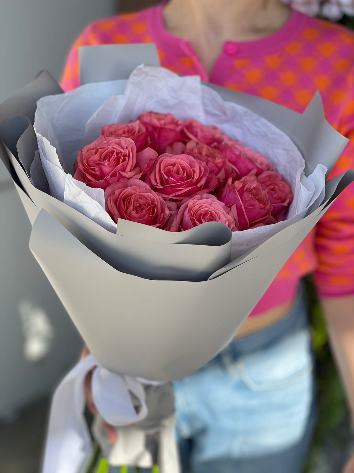 Моно букет из 11 роз Бабл Гамм