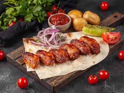 Шашлык из куриных крылышек