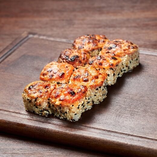 Запеч. С курицей, беконом и соусом яки