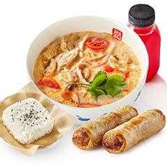 Обед с Том Кха и рисом на пару