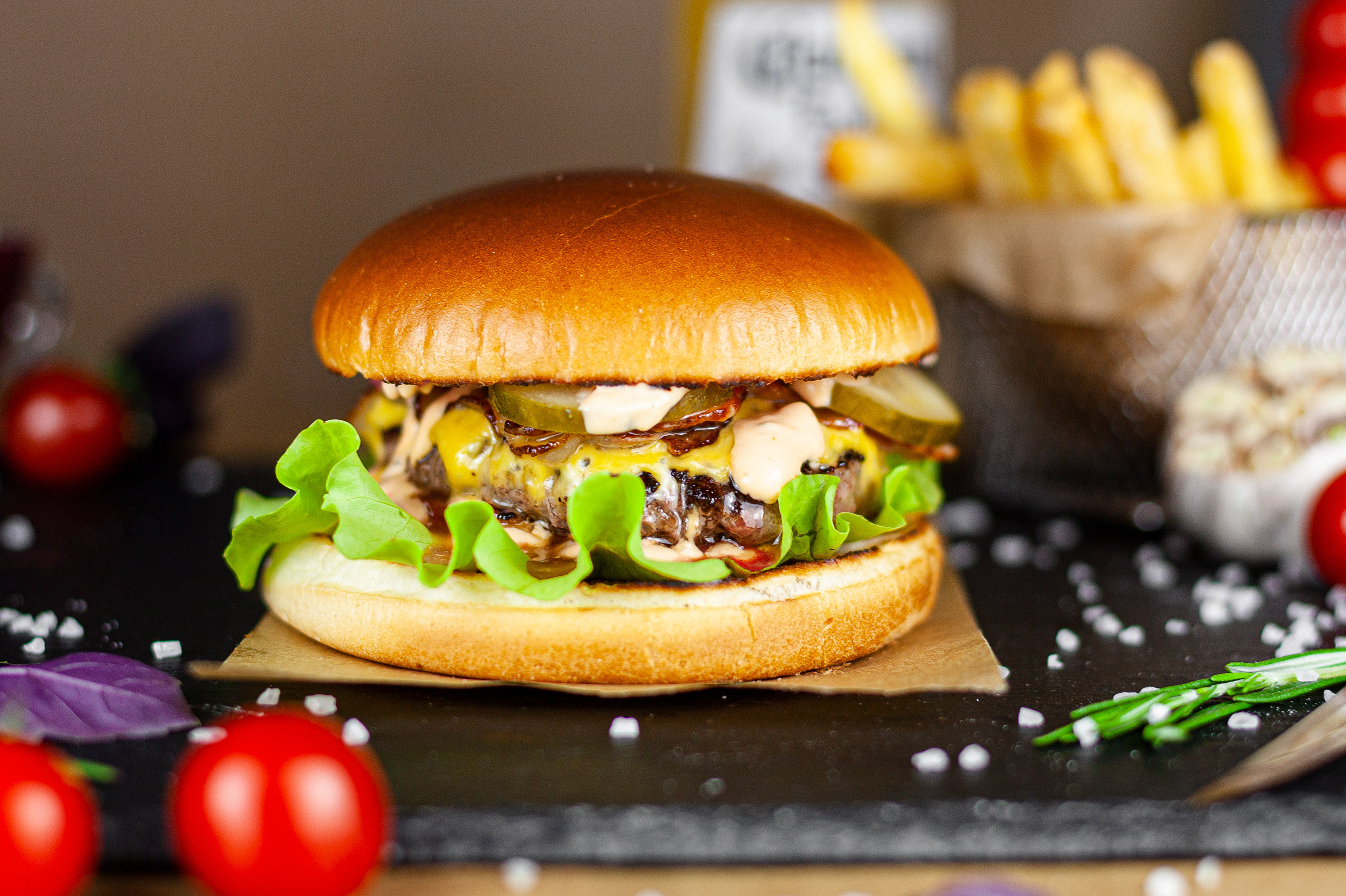 Бургер Русский и фри