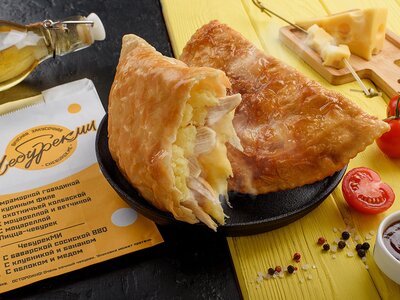 Чебурек с куриным филе и картошкой XL