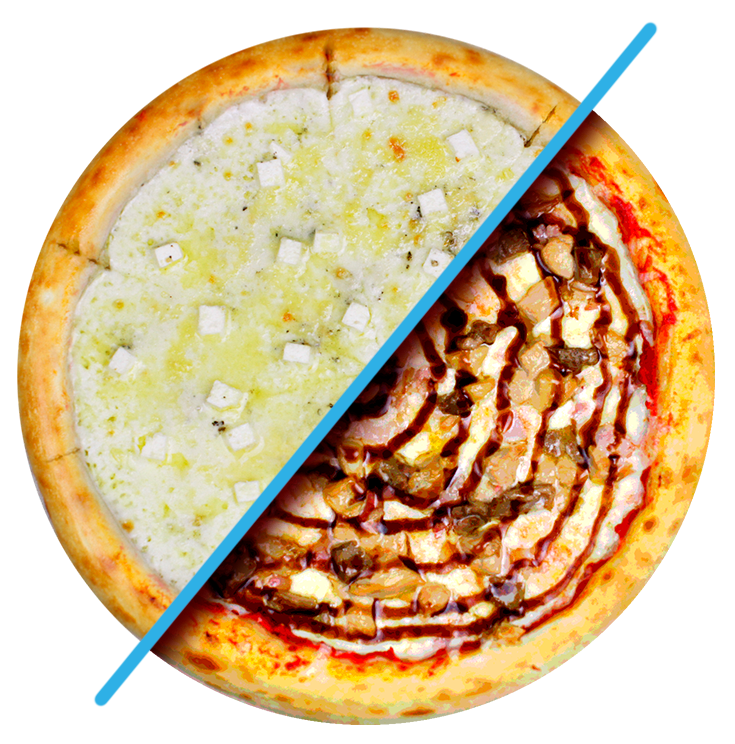 Пицца 4Сыра+Мясная барбекю