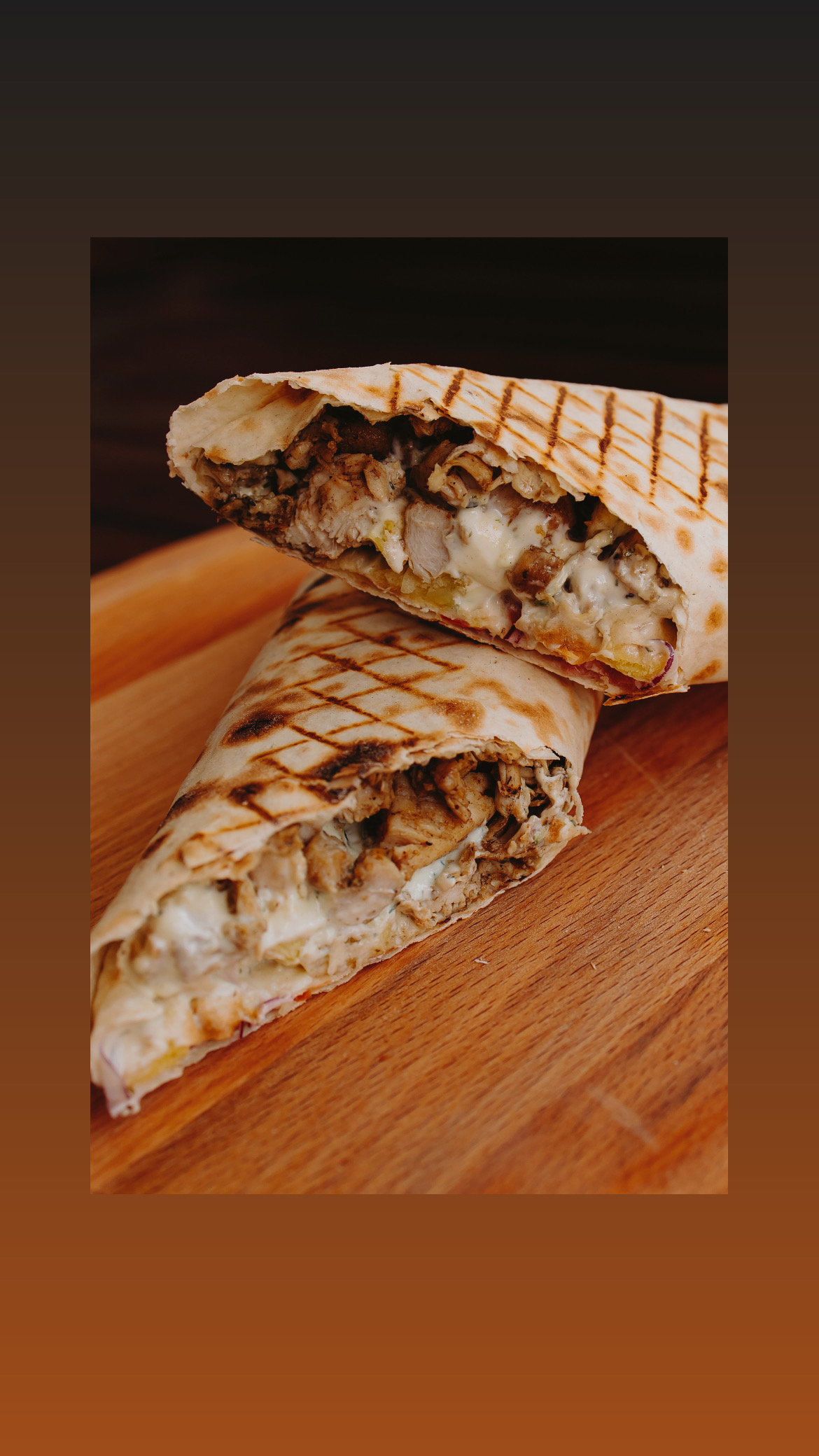 Гиро в лаваше с курицей