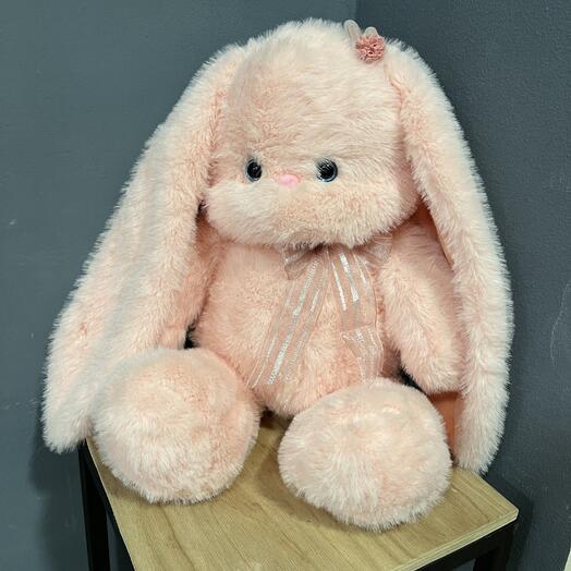Розовый мягкий зайка