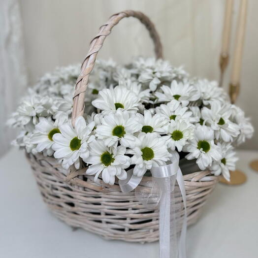 Средняя Корзинка ромашек (9 шт)