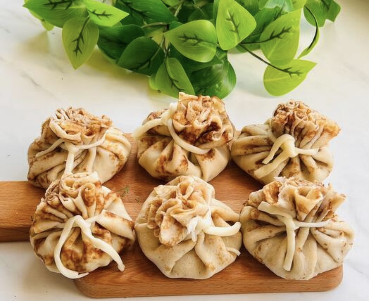 Блинчики с курицей и грибами 