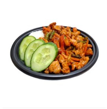 Свинина с овощами в папричном соусе