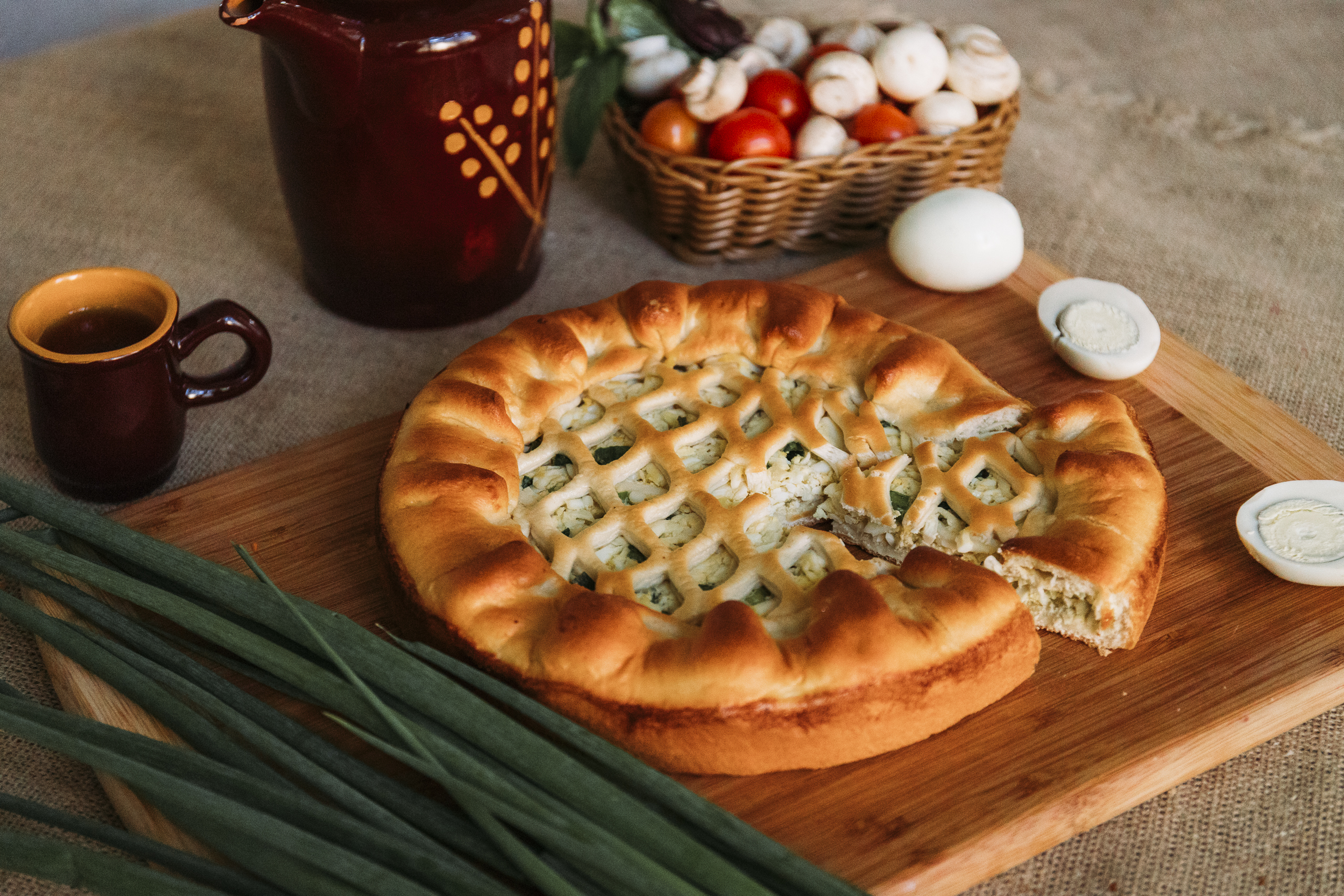 ПИРОГ С ЗЕЛЁНЫМ ЛУКОМ И ЯЙЦОМ