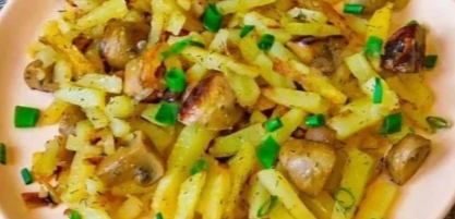 Картофель жаренный с грибами