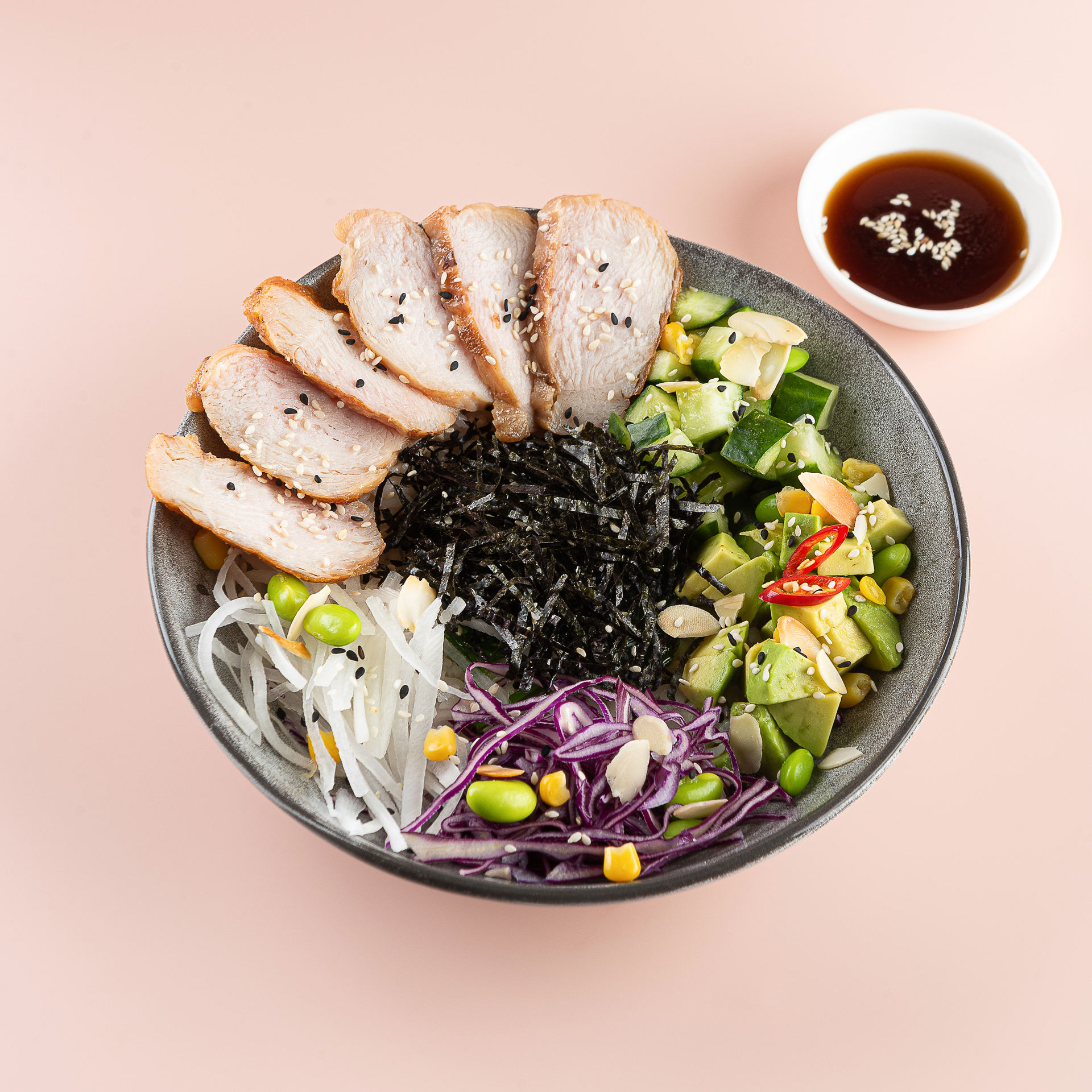 Поке с цыпленком