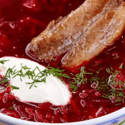 Борщ с ребрышком
