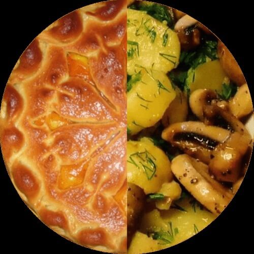 Пирог с картофелем и жар. Грибами 500гр
