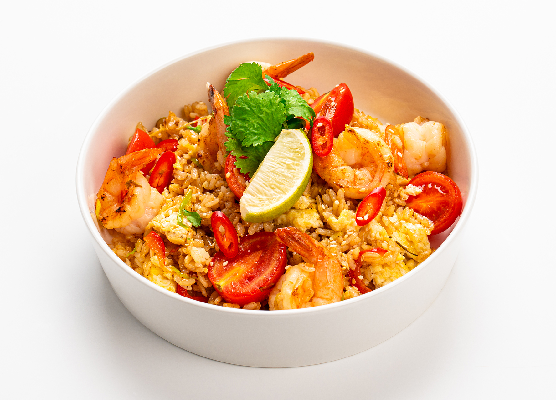 Вок Бангкок с креветками