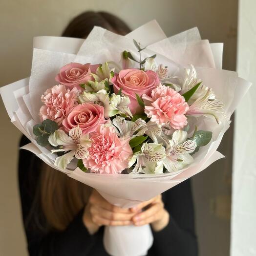 Микс букет "Нежное сердце"