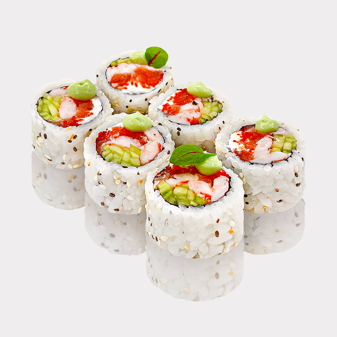 Ролл с сёмгой и креветкой