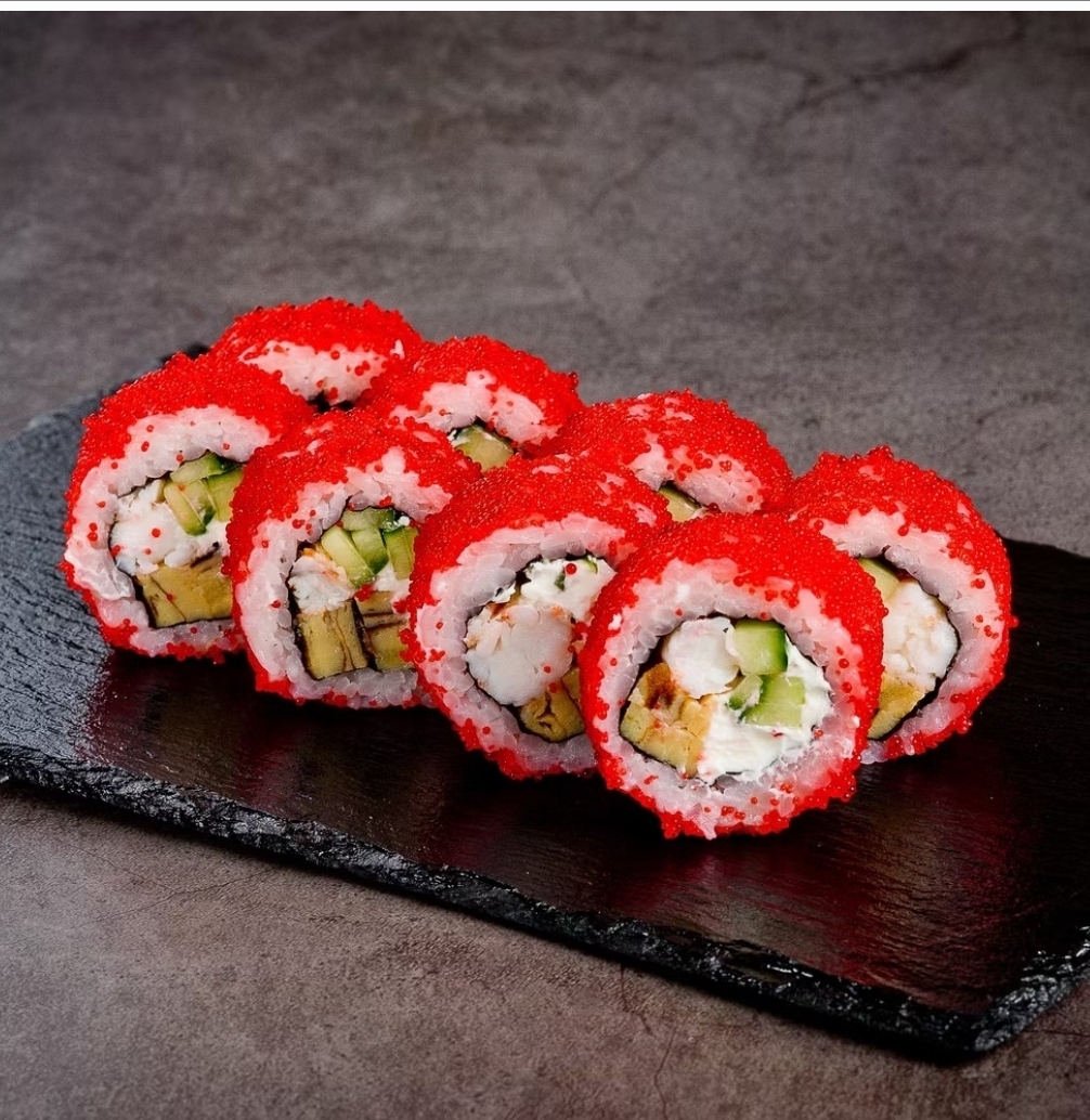 Калифорния с креветкой темпура (Открытый) ЛОСОСНЕМ