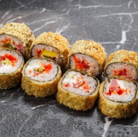 Ролл Калифорния темпура с креветкой