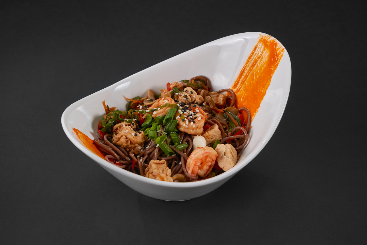WOK Креветки и овощи