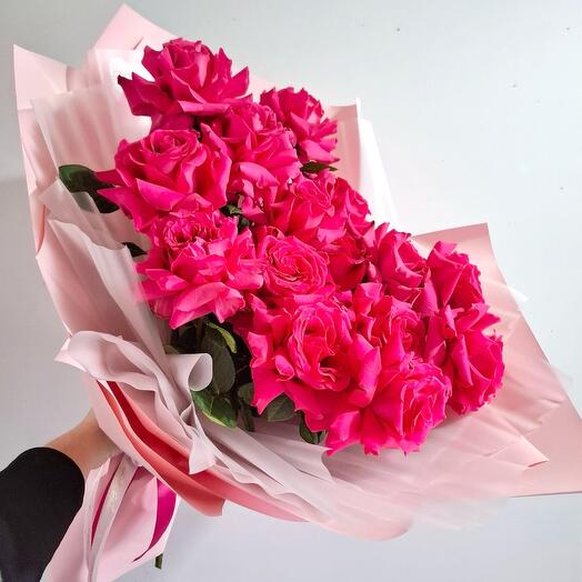 Букет «Малинки Малинки» из французских роз