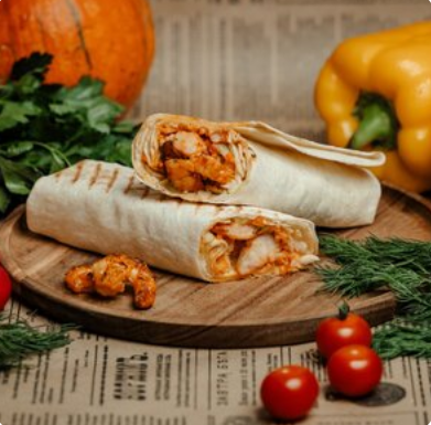 Шаурма с тигровыми креветками