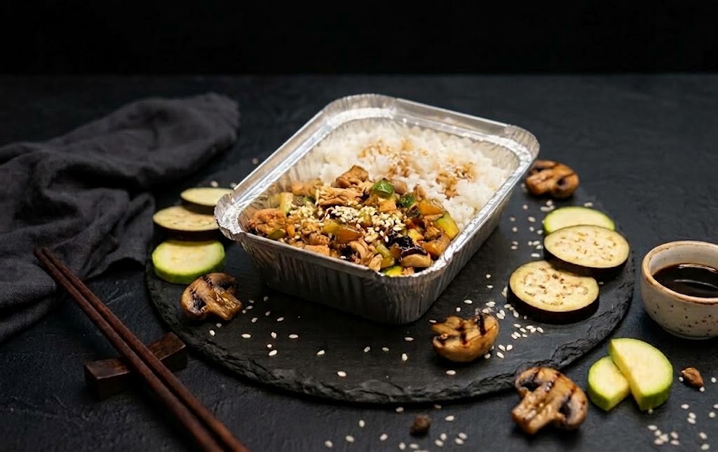 Wok с курицей (рис)