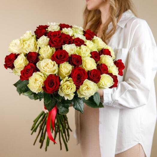 Букет моно из роз премиум 