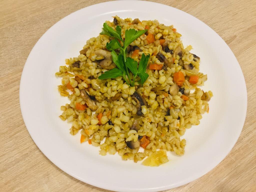 Крупеник по-старорусски с грибами