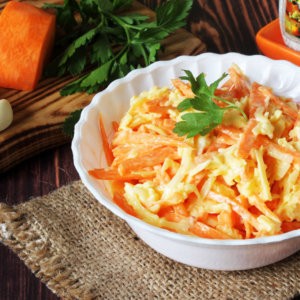 Салат +морковь+чеснок +сыр+майонез+200гр