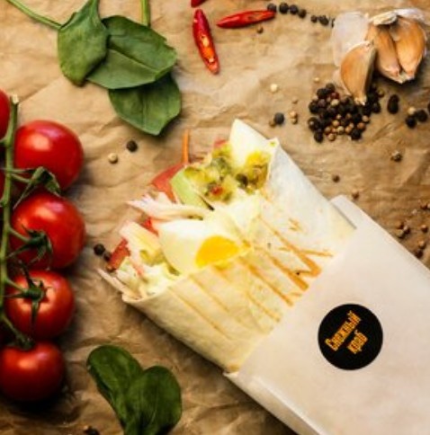 Ролл в пшеничной тортилье Снежный краб