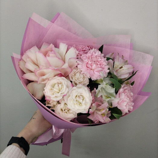 Букет в розовых тонах