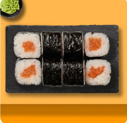 Мини-ролл с лососем