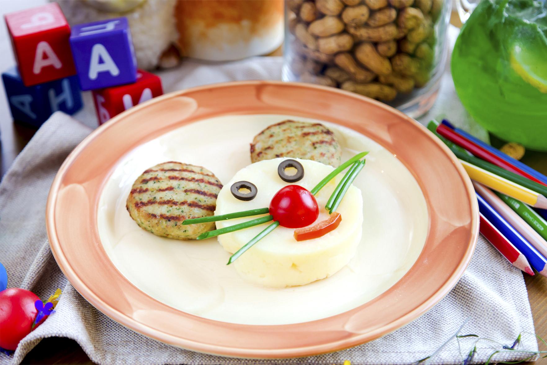 Котлетки куриные с пюре