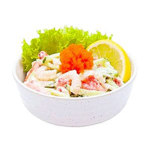С крабовым мясом и креветками