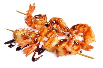 Шашлычок тигровые креветки 6шт