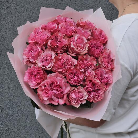 Букет из пионовидной розы 21 штука