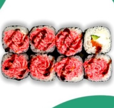 Запеченный ролл с лососем