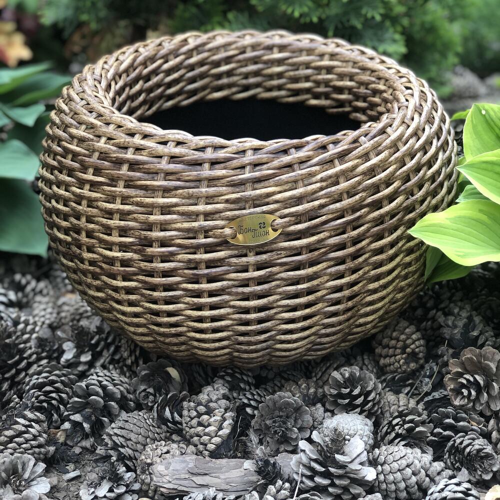 Кашпо из ротанга искусственного 12 литров
