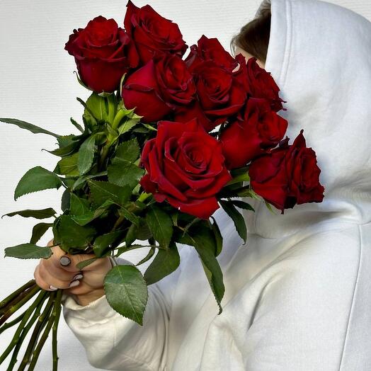 Букет "Аленький цветочек" из прем. Эквадор.роз под ленту