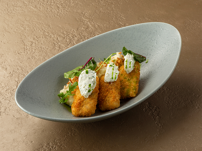 Филе трески в панировке со сливочным кремом