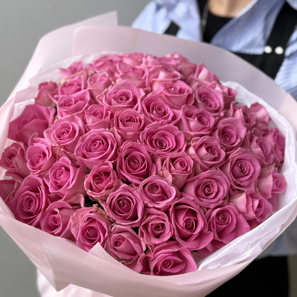 Букет из 51 розы «Аква»