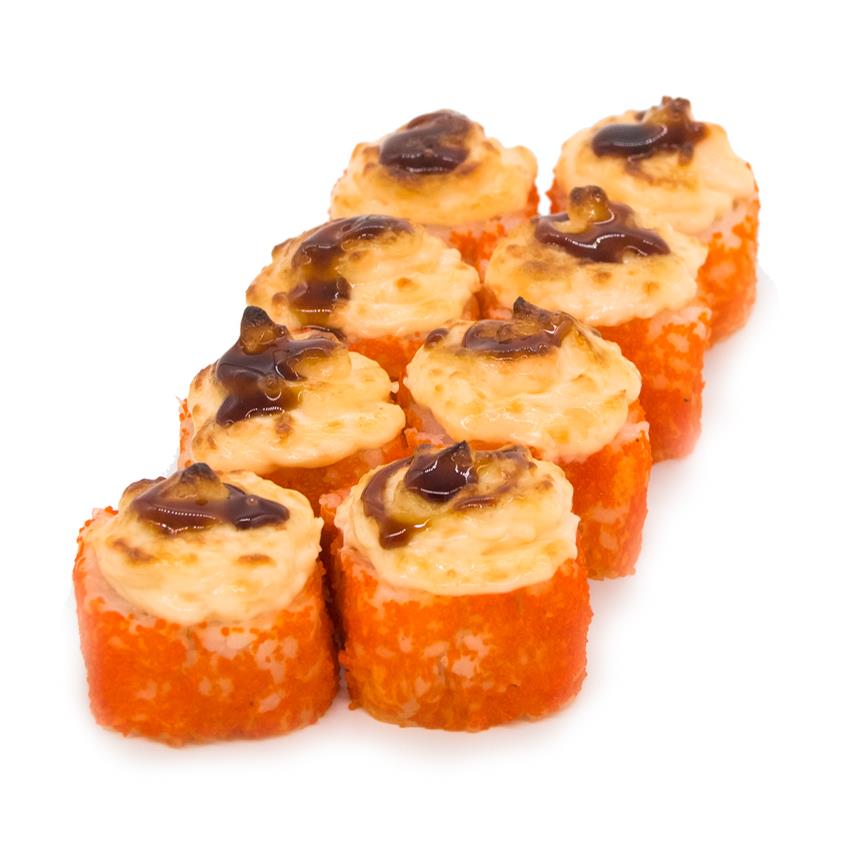 Запеченный ролл с лососем