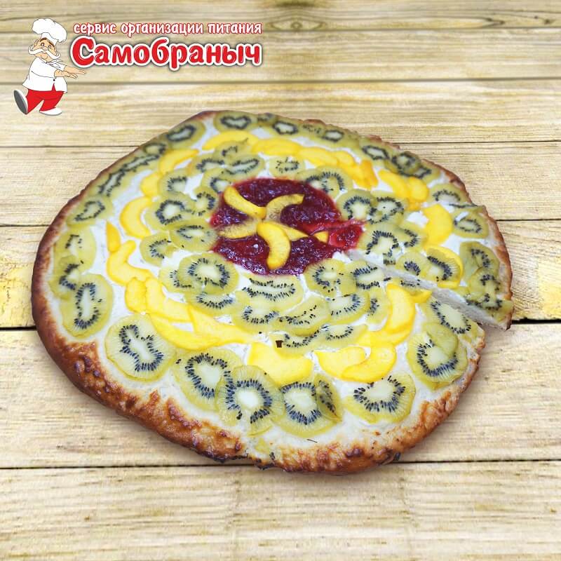 Пирог творожный с киви (заказ за сутки)