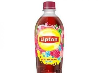 Черный холодный чай Lipton со вкусом малины