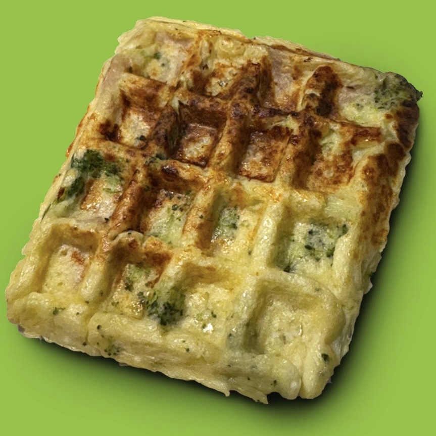 Вафли с тунцом и брокколи