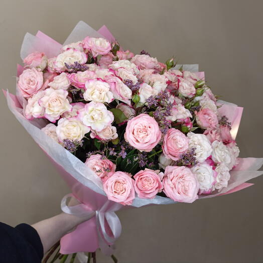 Букет нежный розовый